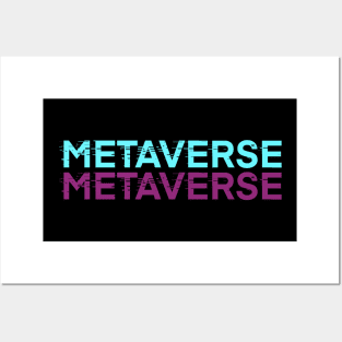 Metaverse Glitch Posters and Art